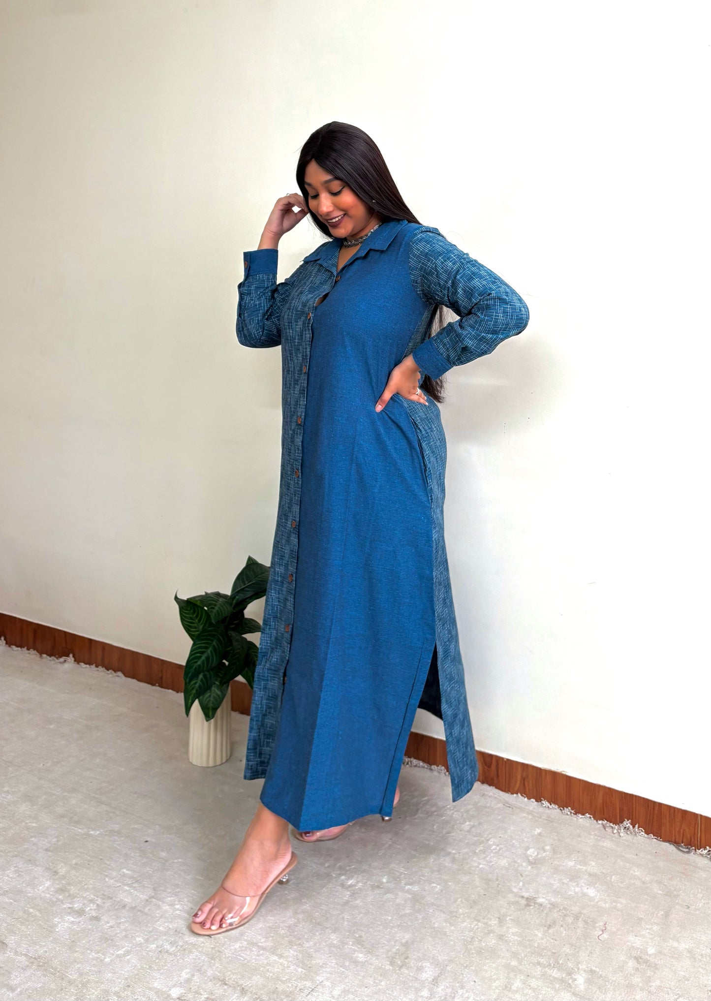 Sapphire Teal Straight Shirt