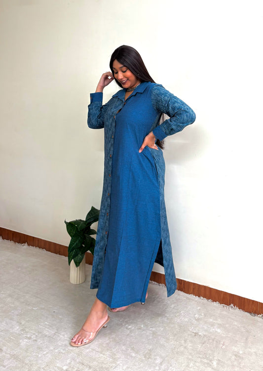 Sapphire Teal Straight Shirt