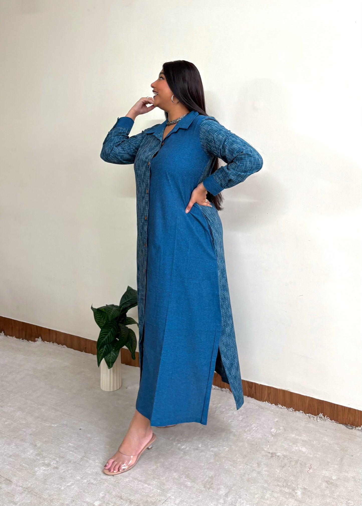 Sapphire Teal Straight Shirt