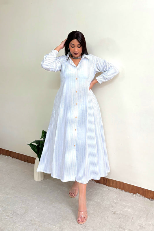 Ivory White Extra Flare Shirt