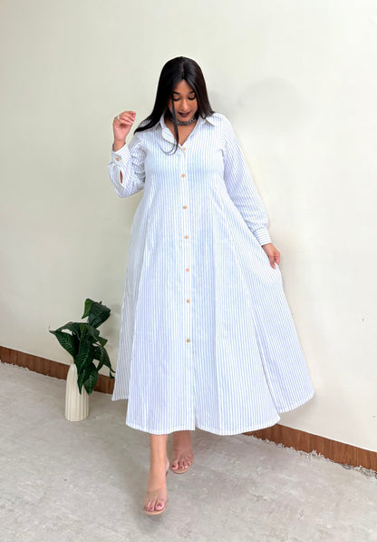 Ivory White Extra Flare Shirt