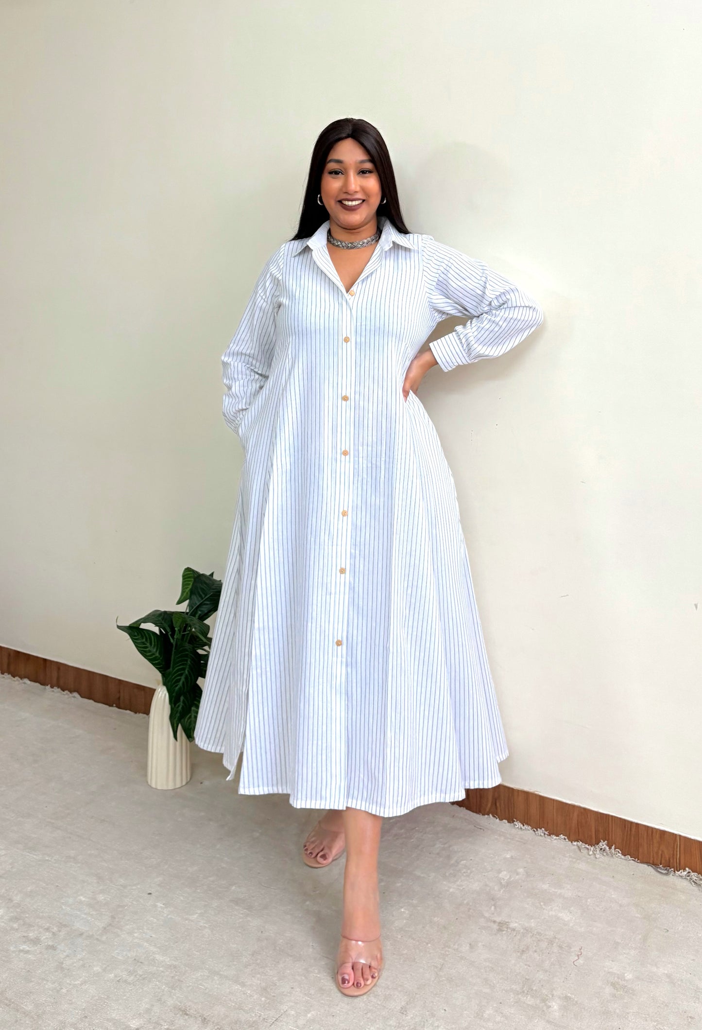 Ivory White Extra Flare Shirt