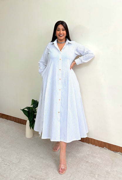 Ivory White Extra Flare Shirt