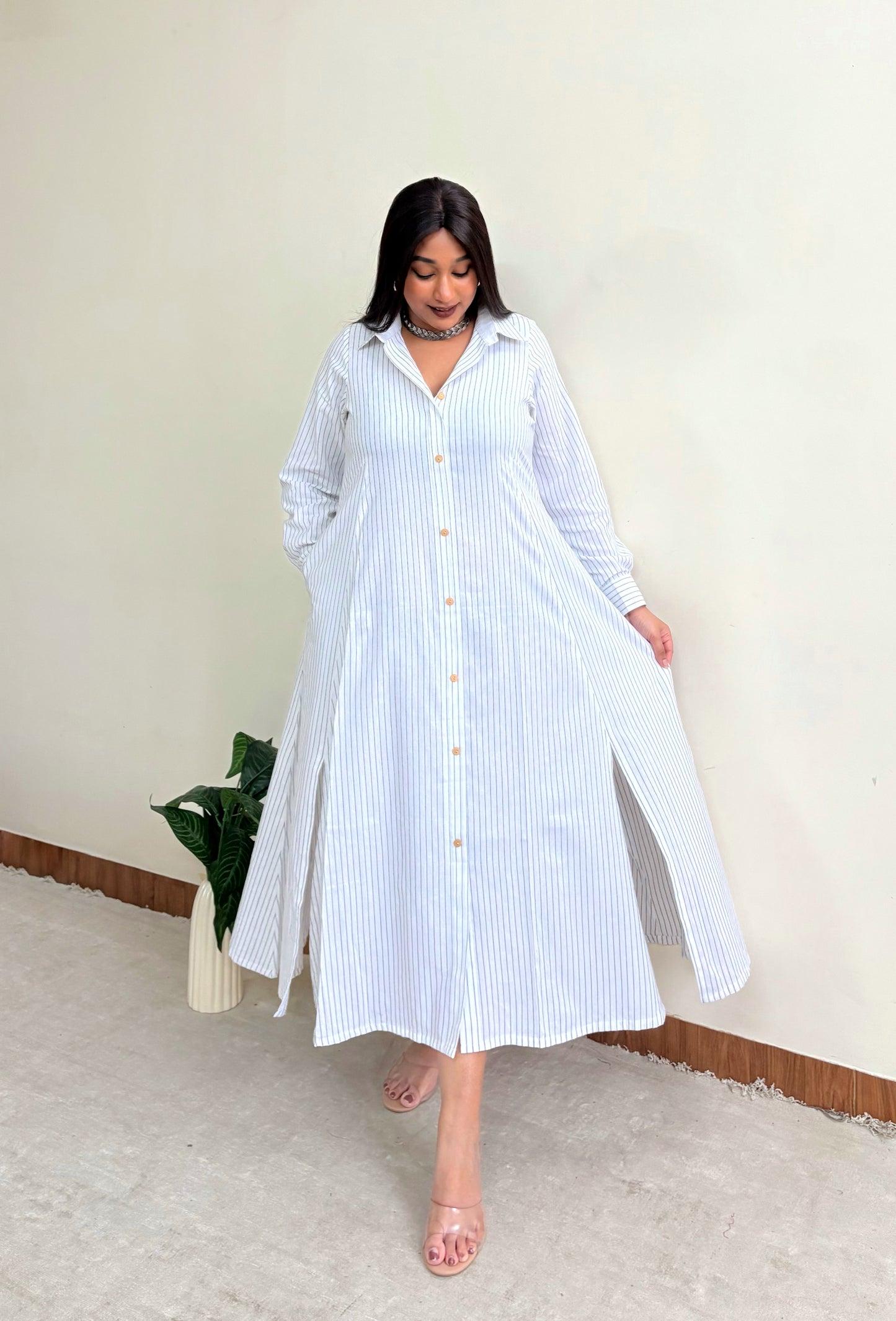 Ivory White Extra Flare Shirt