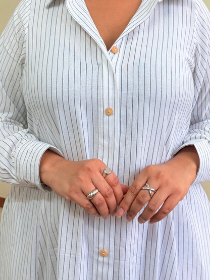 Ivory White Extra Flare Shirt