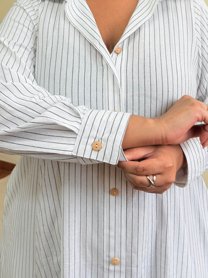 Ivory White Extra Flare Shirt