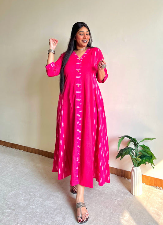 Sanaa A-line Patchwork Dress