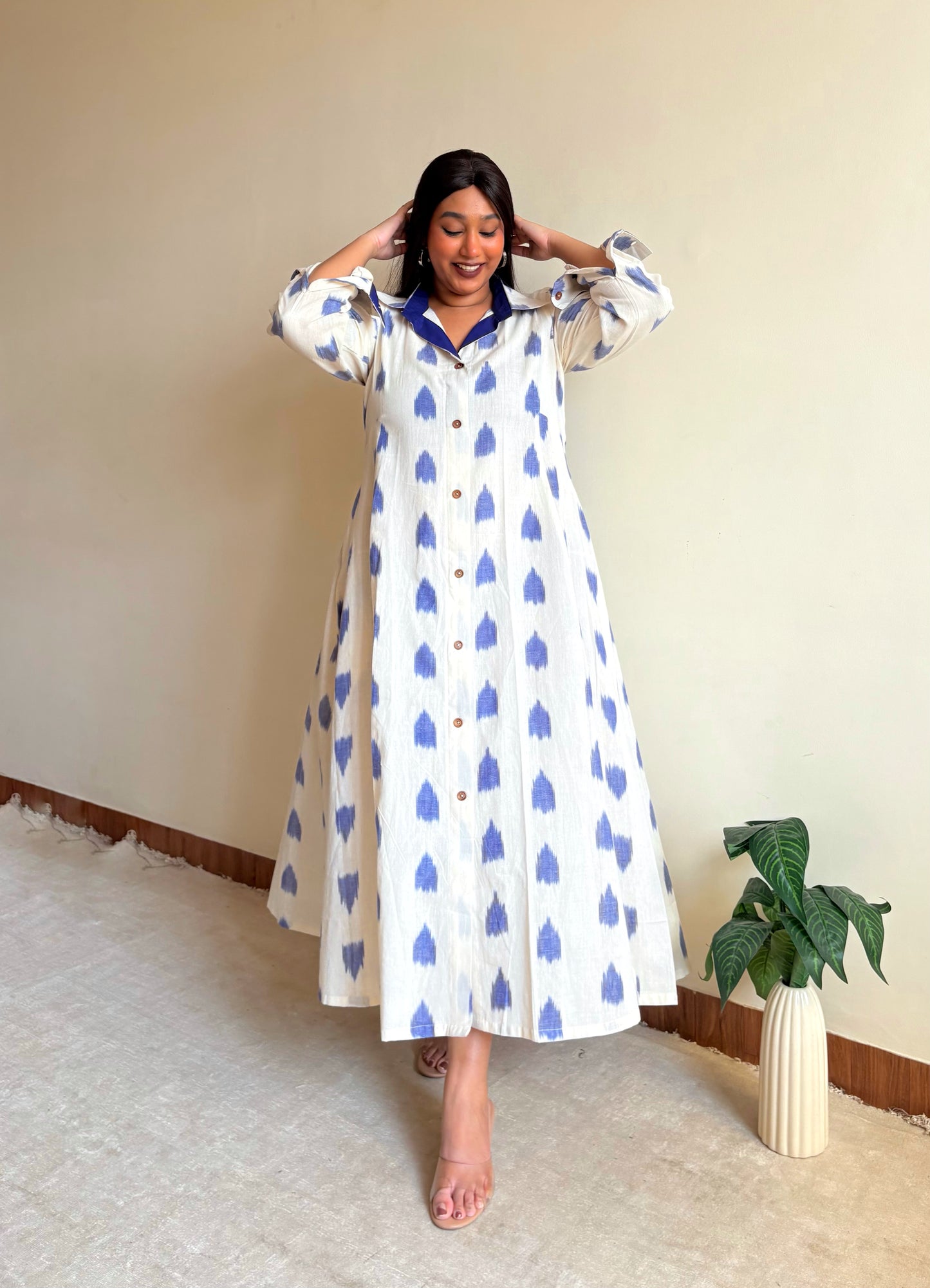 Indigo Blue Extra Flare Shirt