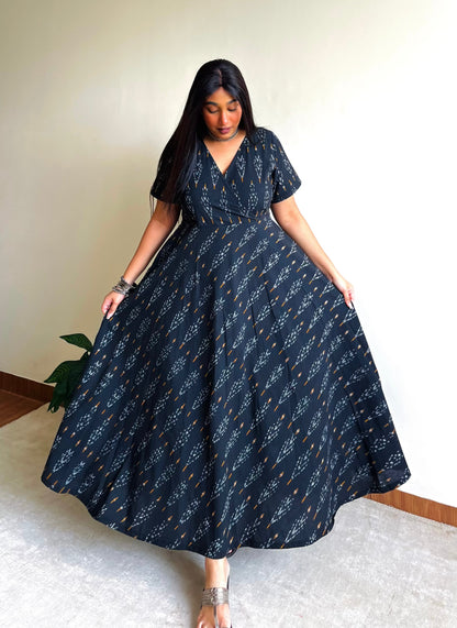 Anika Ikat Wrap Anarkali