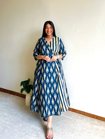 Rysa Half & Half Wrap Dress