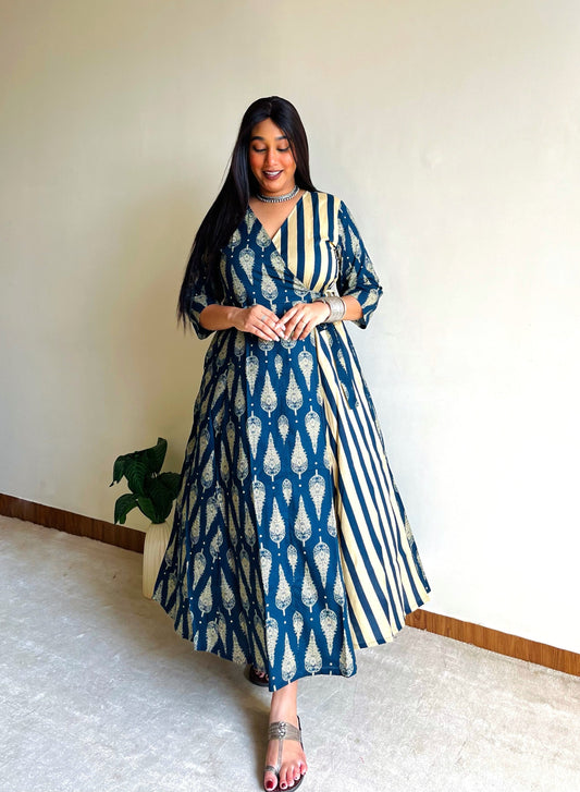 Rysa Half & Half Wrap Dress
