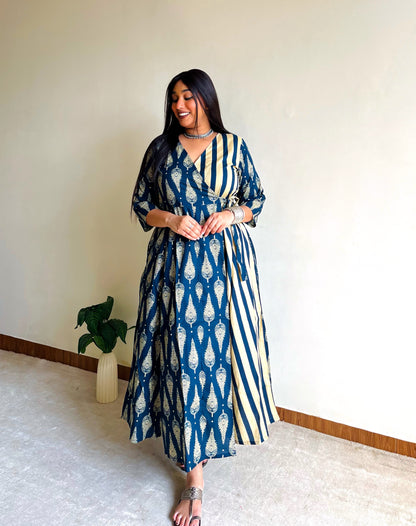 Rysa Half & Half Wrap Dress