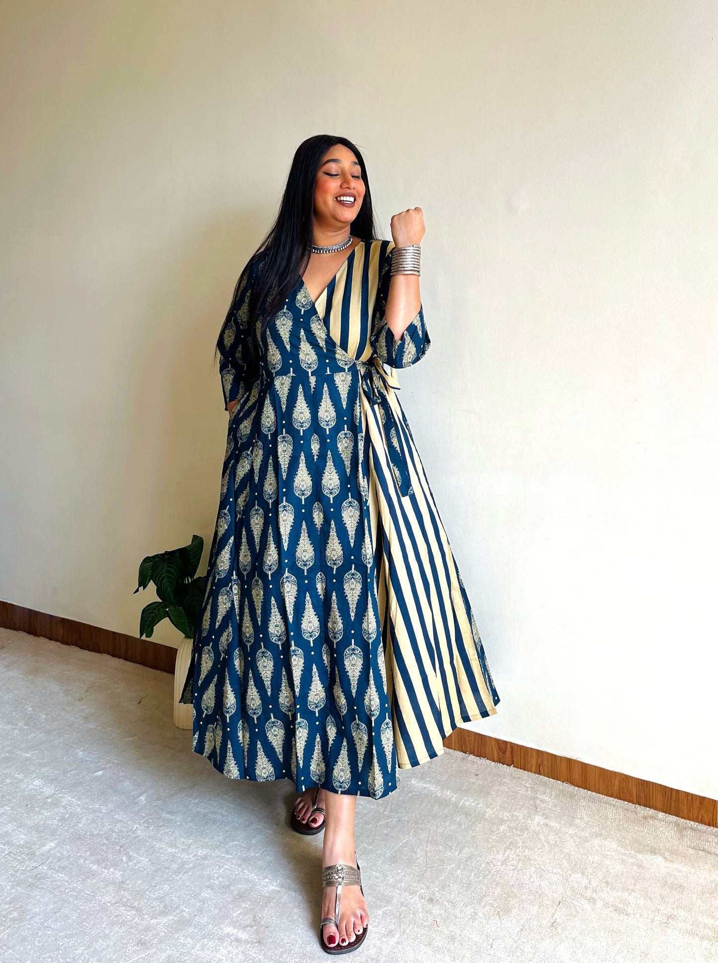 Rysa Half & Half Wrap Dress