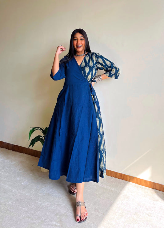 Saira Half & Half Wrap Dress