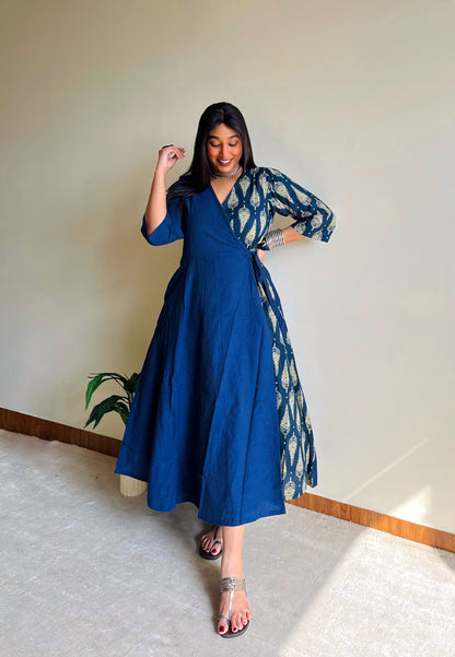 Saira Half & Half Wrap Dress
