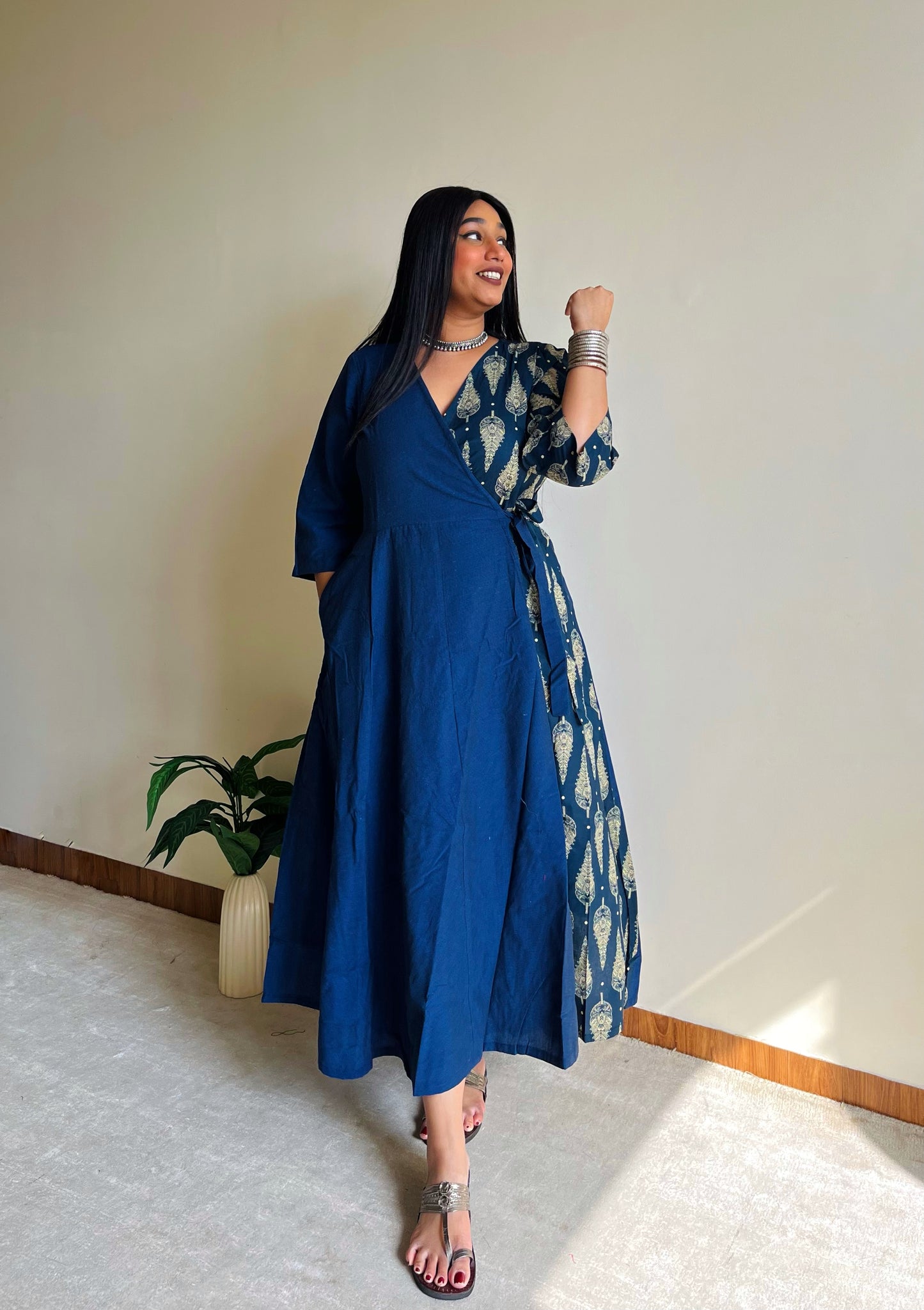 Saira Half & Half Wrap Dress