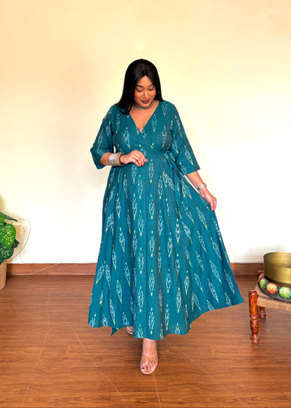 Teal Breeze Wrap Dress