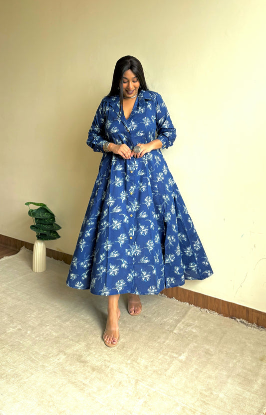 Ira Indigo Shirt Dress