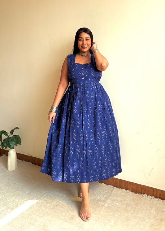 Ink Blue Ikat Maxi