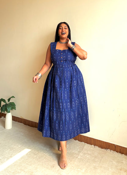 Ink Blue Ikat Maxi