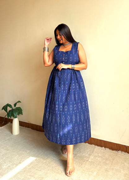 Ink Blue Ikat Maxi
