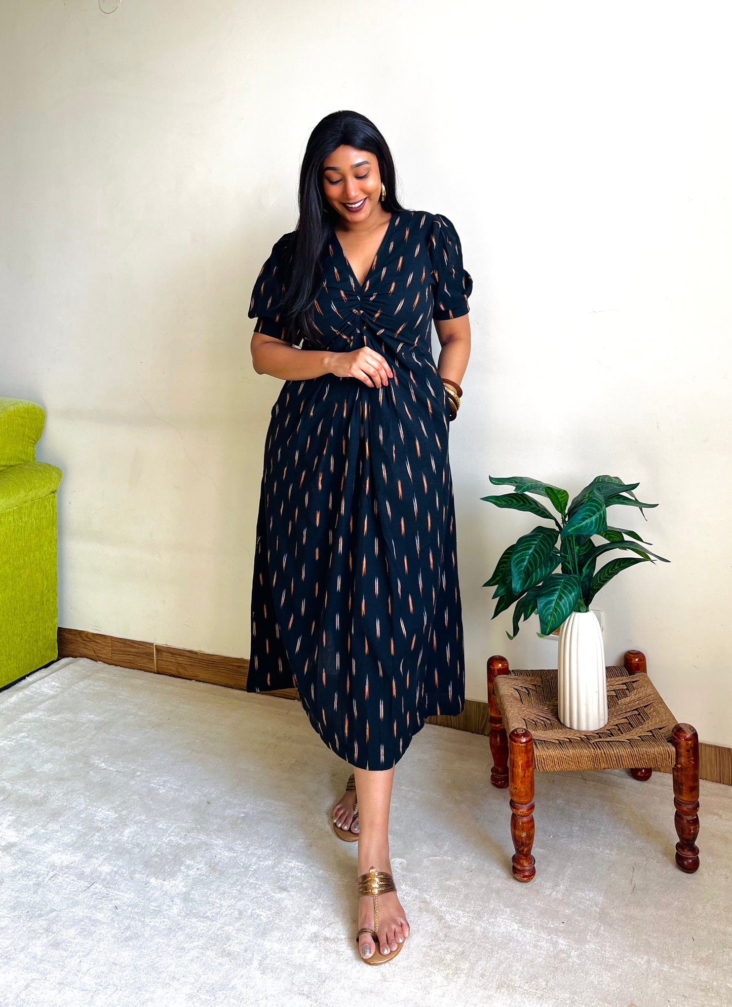 Suhana Black Knot Dress