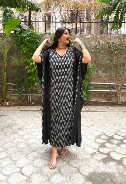 Sunaina Ikat Panel Kaftan