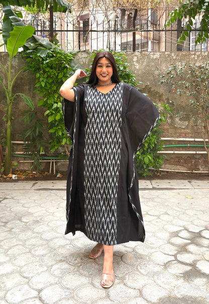Sunaina Ikat Panel Kaftan