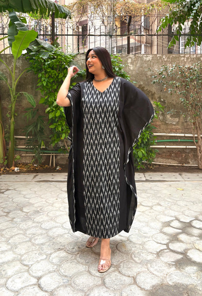 Sunaina Ikat Panel Kaftan