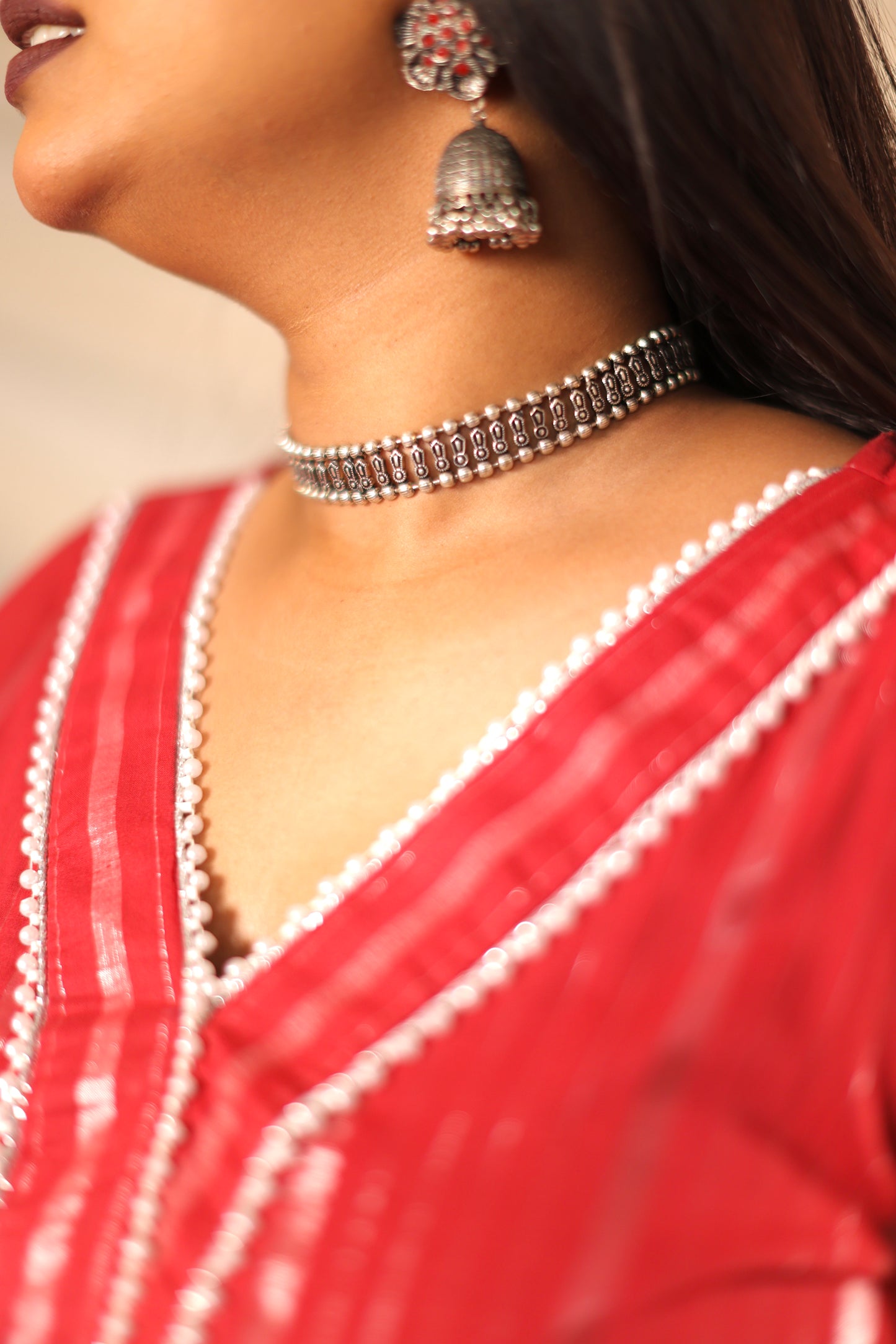Naira Maroon Anarkali