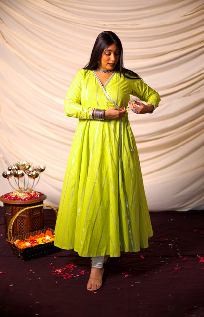 Sifra Lime Wrap Dress