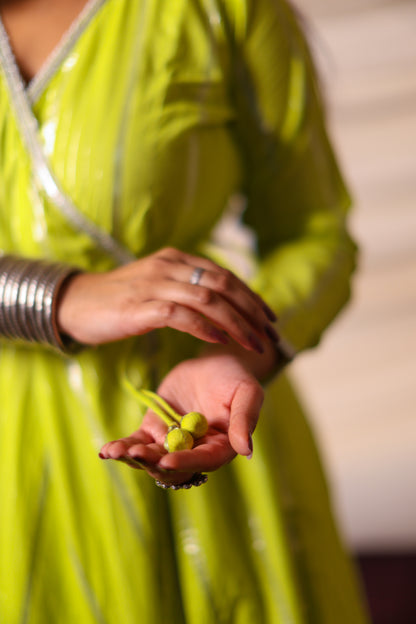 Sifra Lime Wrap Dress