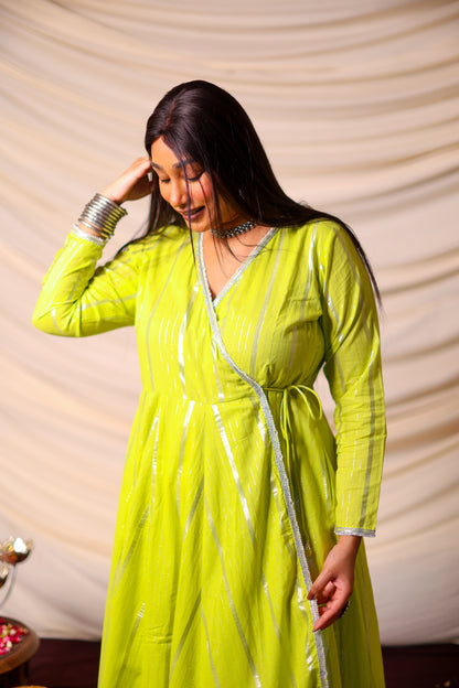 Sifra Lime Wrap Dress