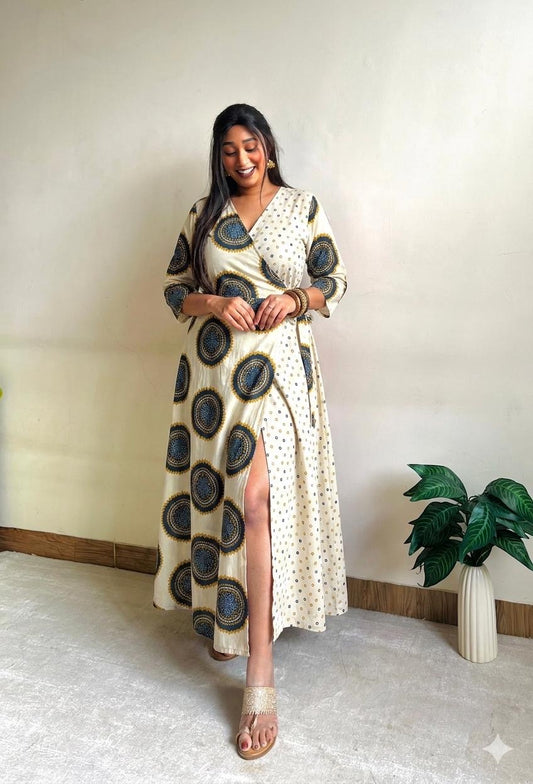 Iffat Half & Half Wrap Dress