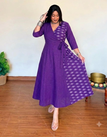 Hoor Ikkat Wrap Dress