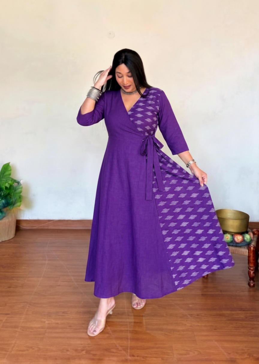 Hoor Ikkat Wrap Dress