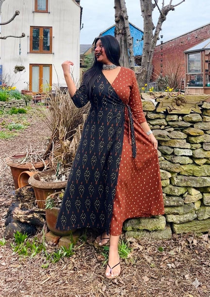 Maya Half & Half Wrap Dress