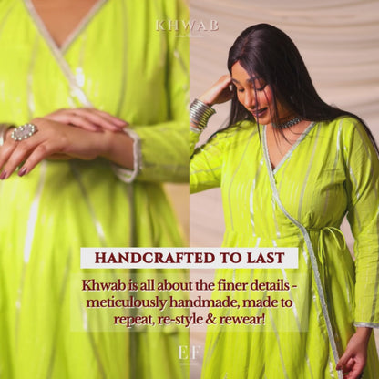 Sifra Lime Wrap Dress