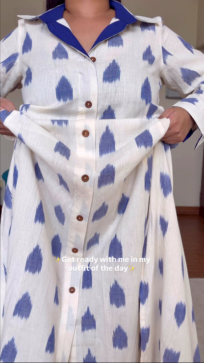 Indigo Blue Extra Flare Shirt
