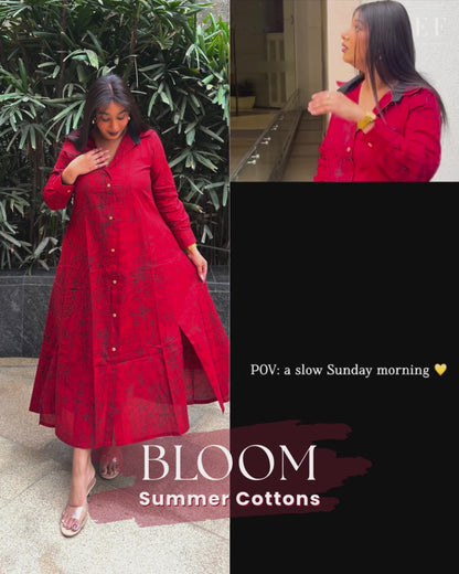 Hibiscus Bloom Shirt Dress