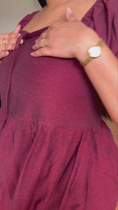Maroon Anabelle Dress