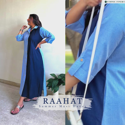 Sia Half & Half Shirt Dress