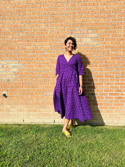Ayesha Purple Wrap Dress