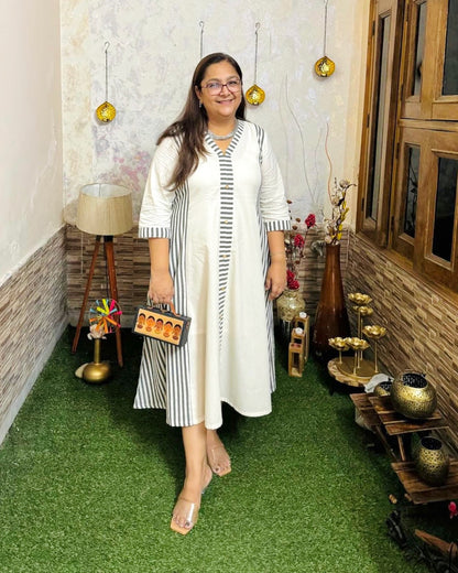 Sanaya A-line Patchwork Dress