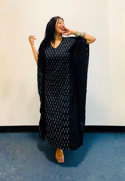 Anaira Ikat Panel Kaftan