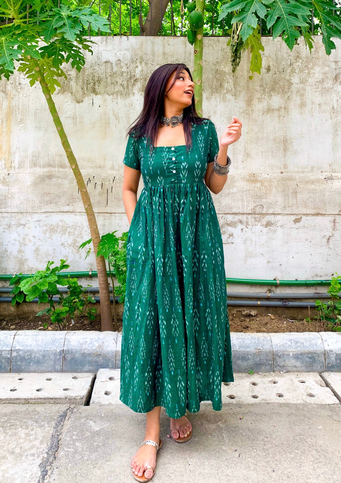 Sharwari Green Maxi Dress Ethnic Finery Sharwari Green Maxi Dress Ethnic Finery