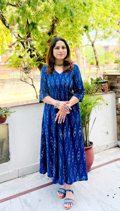 Neeli Navy Angrakha Dress
